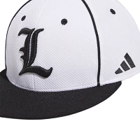 adidas Men's Louisville Cardinals White Mesh Fitted Hat