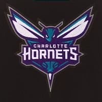 JH Design Men's Charlotte Hornets Black Varsity Jacket