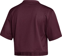 adidas Women's Mississippi State Bulldogs Maroon Cropped Football Jersey