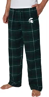 College Concepts Men's Michigan State Spartans Green Concord Flannel Pants