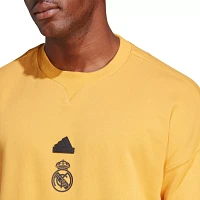 addias Real Madrid 2023 Lifestyler Yellow Crew Neck Sweatshirt