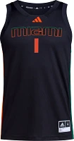 adidas Men's Miami Hurricanes Black Swingman Basketball Jersey