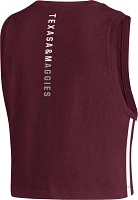 adidas Women's Texas A&M Aggies Maroon Cropped Tank Top