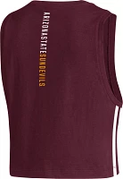 adidas Women's Arizona State Sun Devils Maroon Cropped Tank Top