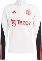 adidas Manchester United 2023 Off White Training Quarter-Zip Pullover Shirt