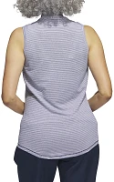 adidas Women's Two Color Ottoman Sleeveless Golf Polo