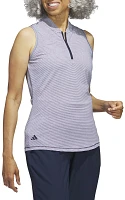 adidas Women's Two Color Ottoman Sleeveless Golf Polo