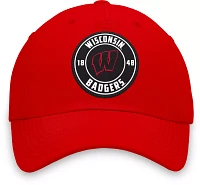 NCAA Men's Wisconsin Badgers Red Iconic Curve Adjustable Hat