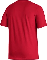 adidas Men's Nebraska Cornhuskers Scarlet Logo T-Shirt