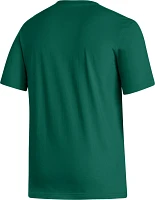 adidas Men's Miami Hurricanes Green Logo T-Shirt