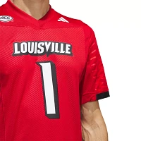 adidas Men's Louisville Cardinals Cardinal Red Premier Replica Football Jersey