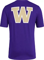 adidas Men's Washington Huskies Dark Purple Reverse Retro Basketball T-Shirt