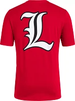 adidas Men's Louisville Cardinals Medium Red Reverse Retro Basketball T-Shirt