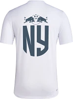 adidas New York Red Bulls 2023 Jersey Hook White T-Shirt