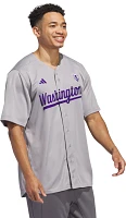 adidas Men's Washington Huskies Grey Replica Baseball Jersey