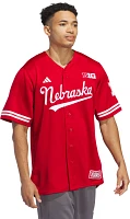 adidas Men's Nebraska Cornhuskers Medium Red Replica Baseball Jersey