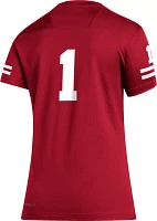 adidas Women's Nebraska Cornhuskers Scarlet Celebrating 100 Years Replica Football Jersey