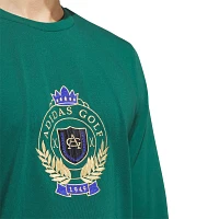 adidas Men's Go-To Crest Long Sleeve Golf T-Shirt