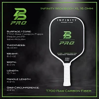 PBPro Infinity Widebody 16.0 mm Raw Carbon Fiber Pickleball Paddle