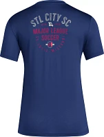 adidas Women's St. Louis City SC 2024 Local Stoic Navy T-Shirt