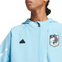 adidas Adult Minnesota United FC 2024 Blue Prematch Anthem Jacket