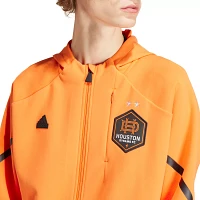 adidas Adult Houston Dynamo 2024 Orange Prematch Anthem Jacket