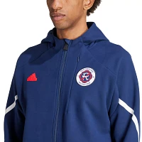 adidas Adult New England Revolution 2024 Blue Prematch Anthem Jacket