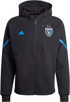 adidas Adult San Jose Earthquakes 2024 Black Prematch Anthem Jacket