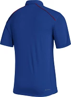 adidas Men's Kansas Jayhawks Blue Aeroready Classic Polo