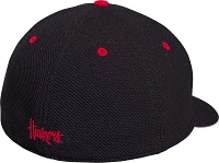 adidas Men's Nebraska Cornhuskers Black Mesh Fitted Hat