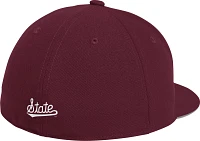 adidas Men's Mississippi State Bulldogs White Mesh Fitted Hat