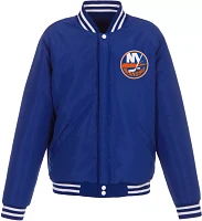 JH Design New York Islanders Varsity Blue Reversible Wool Jacket