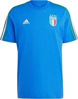 adidas Adult Italy 2024 Logo Blue T-Shirt