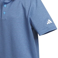 adidas Boys' Striped Short Sleeve Golf Polo