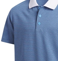 adidas Boys' Striped Short Sleeve Golf Polo