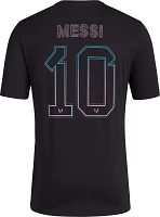 adidas Adult Miami Messi LM #10 Name and Number T-Shirt