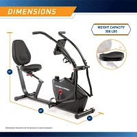 Marcypro Dual Action Cross Training Recumbent Exercise Bike