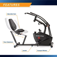 Marcypro Dual Action Cross Training Recumbent Exercise Bike