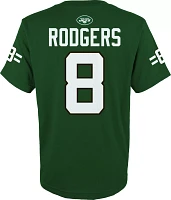 NFL Team Apparel Youth New York Jets Aaron Rodgers Black Flex T-Shirt