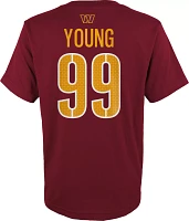 NFL Team Apparel Youth Washington Commanders Chase Young #99 Red T-Shirt