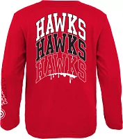 Outerstuff Youth Atlanta Hawks Red Team Drip Long Sleeve T-Shirt