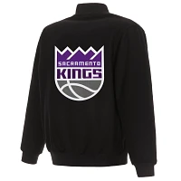 JH Design Men's Sacramento Kings Black Reversible Wool Jacket