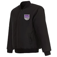 JH Design Men's Sacramento Kings Black Reversible Wool Jacket