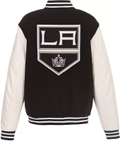 JH Design Los Angeles Kings Varsity Black Reversible Wool Jacket