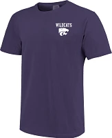 Image One Men's Kansas State Wildcats Purple Striped Stamp T-Shirt