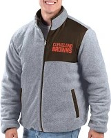 G-III Men's Cleveland Browns Brown Baseline Reversible Full-Zip Jacket