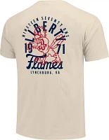 Image One Men's Liberty Flames Ivory Mascot Overlay T-Shirt