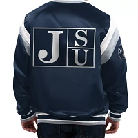 Starter Men's Jackson State Tigers Navy Blue Varsity Satin Snap-Up Jacket