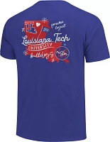 Image One Women's Louisiana Tech Bulldogs Blue Doodles T-Shirt