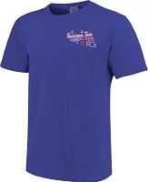 Image One Women's Louisiana Tech Bulldogs Blue Doodles T-Shirt